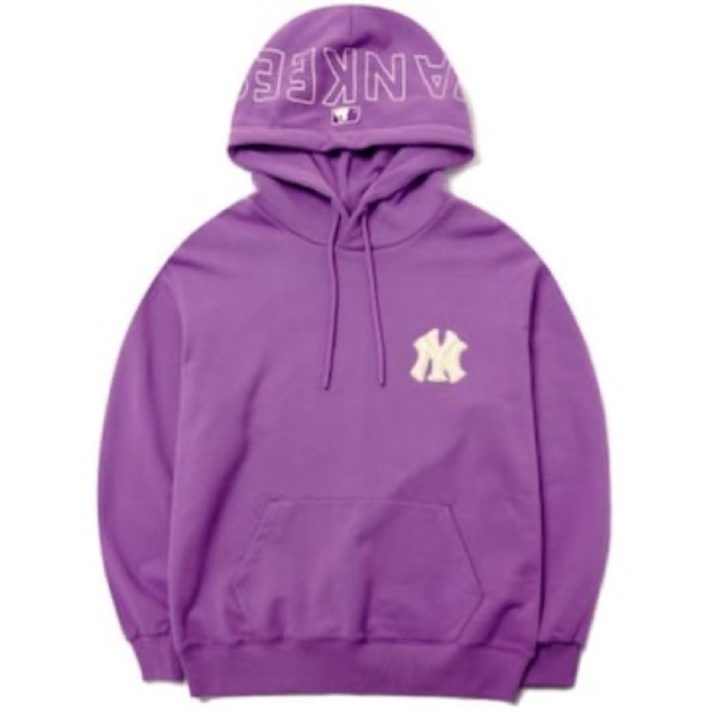 MLB Old Flower Yankee purple hoodie sweatshirt M